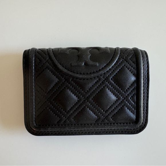 Tory Burch Handbags - Tory Burch Fleming wallet. Black leather. EUC